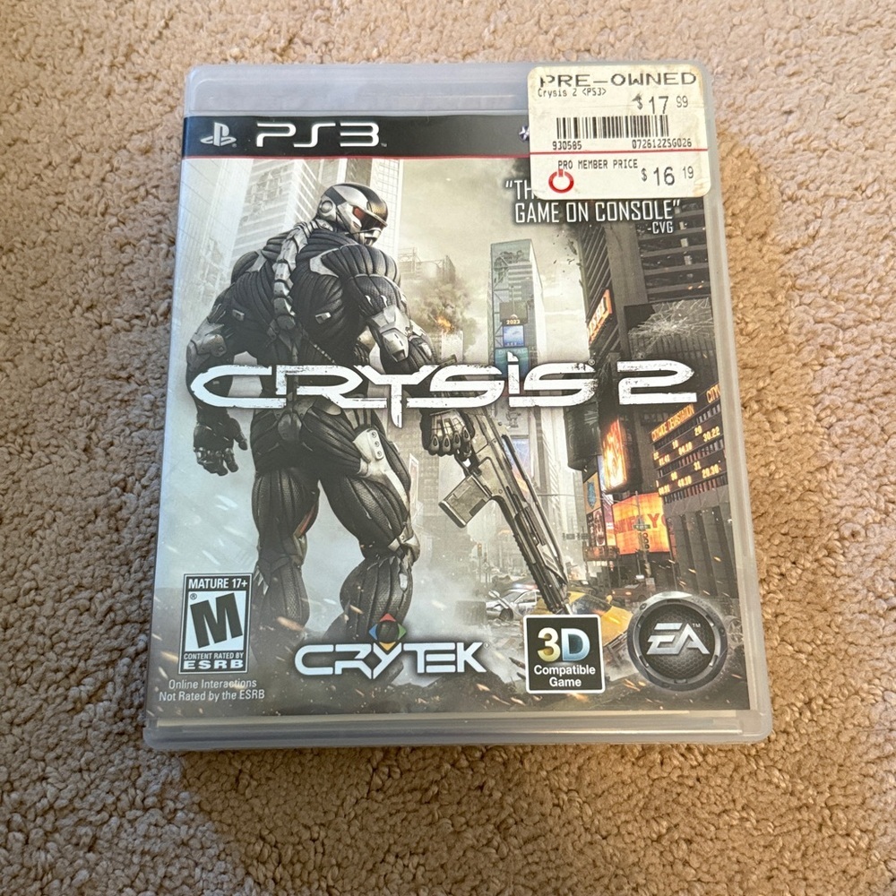 Crysis 2 | Sony Playstation 3 PS3 | Vintage Video Game